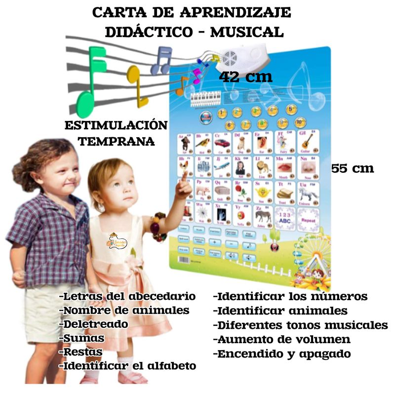 OEM - 2 CARTAS DE APRENDIZAJE MONTESSORI - MUSICAL ESPAÑOL