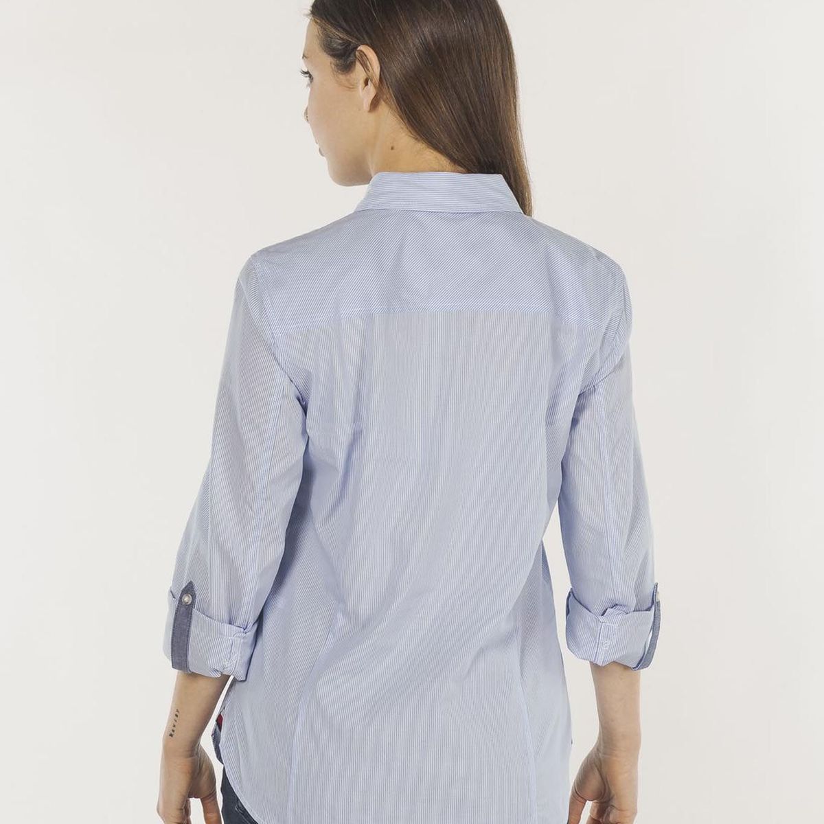 TOMMY HILFIGER - BLUSA ROLL TAB- CORNELL STRIPE