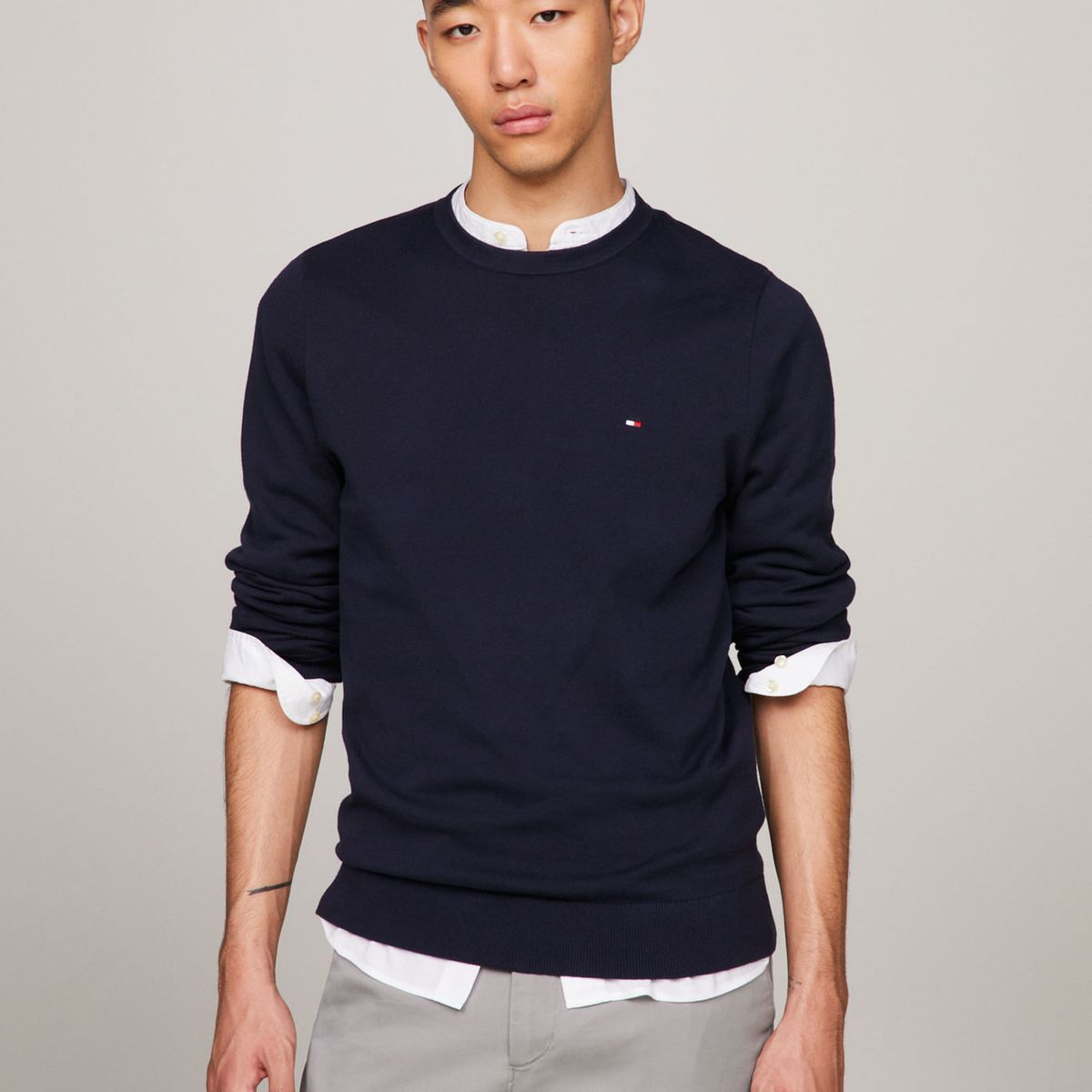 TOMMY HILFIGER - SWEATER DE COTTON CREW NECK