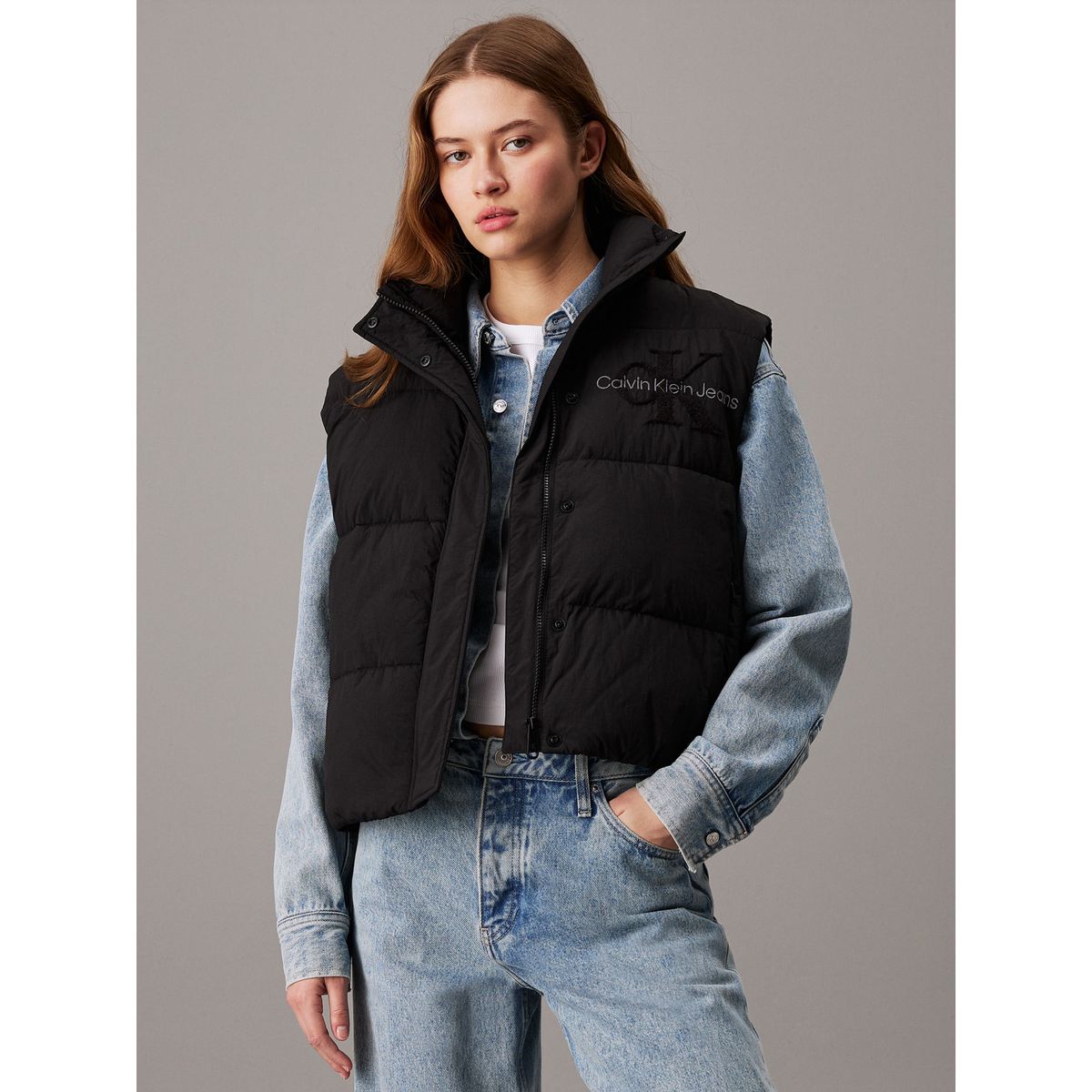 CALVIN KLEIN - CHALECO CHENILLE MONOLOGO VEST