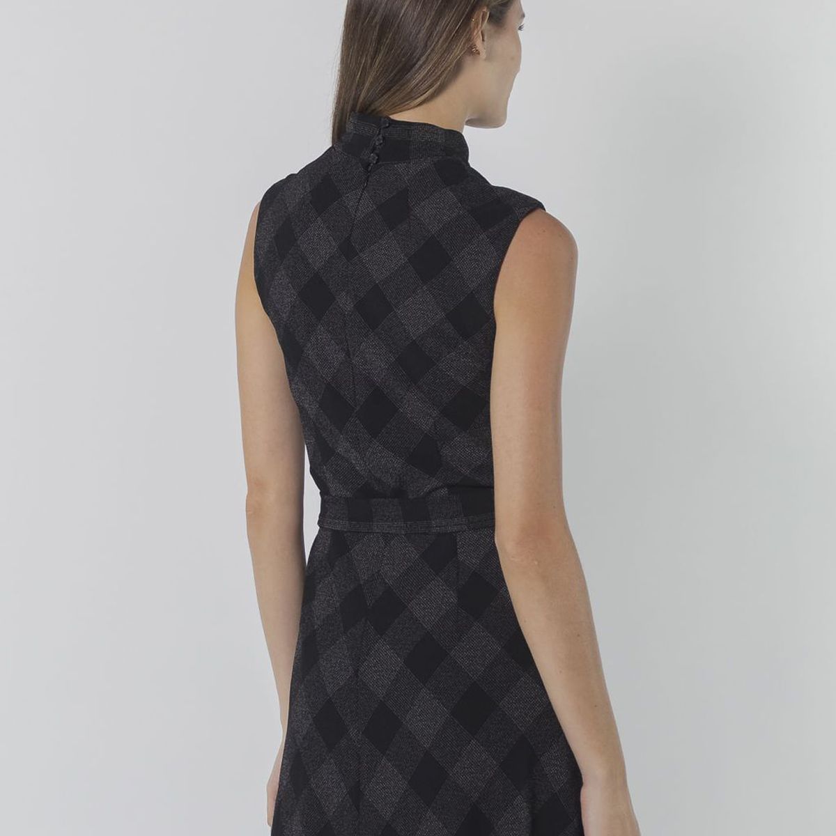 CALVIN KLEIN - VESTIDO PONTE SELF TIE BELT MIDI