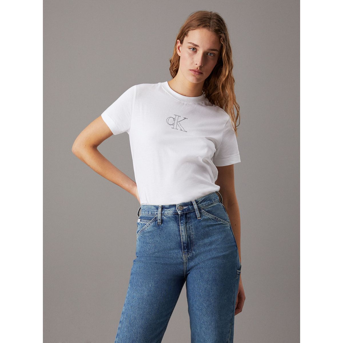 CALVIN KLEIN - T-SHIRT M/C PARA MUJERES CK