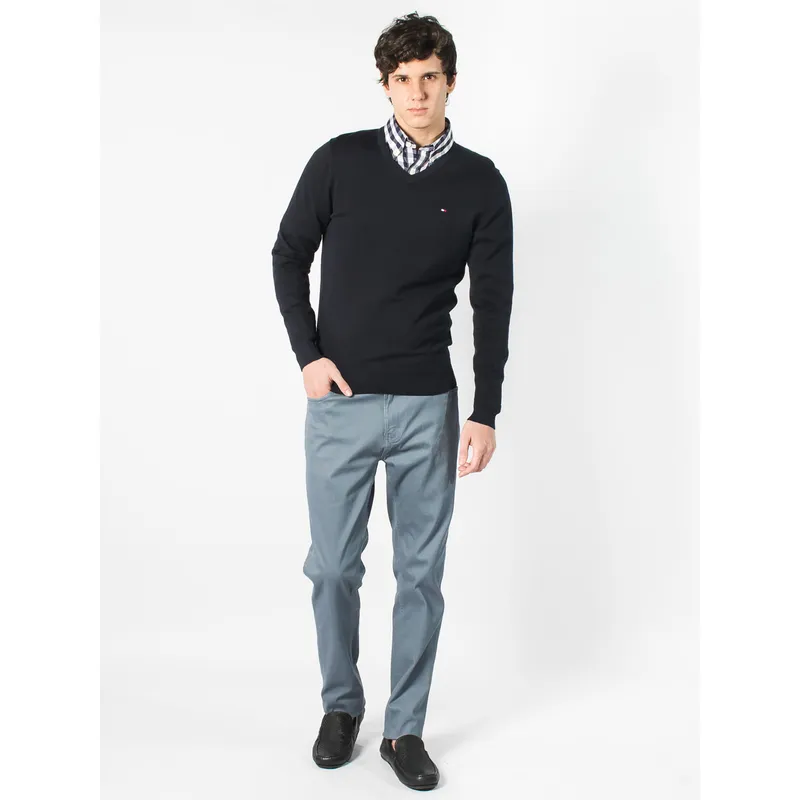 TOMMY HILFIGER - SWEATER ESSENTIAL COTTON V NECK