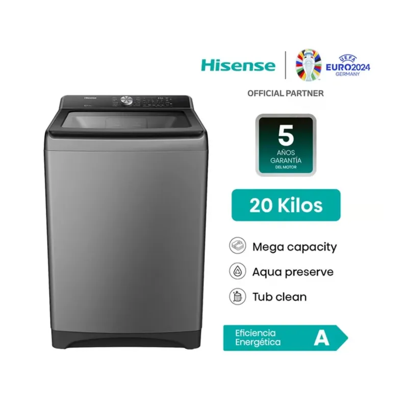 HISENSE - LAVADORA HISENSE 20kg Carga Superior WT3T2023UT