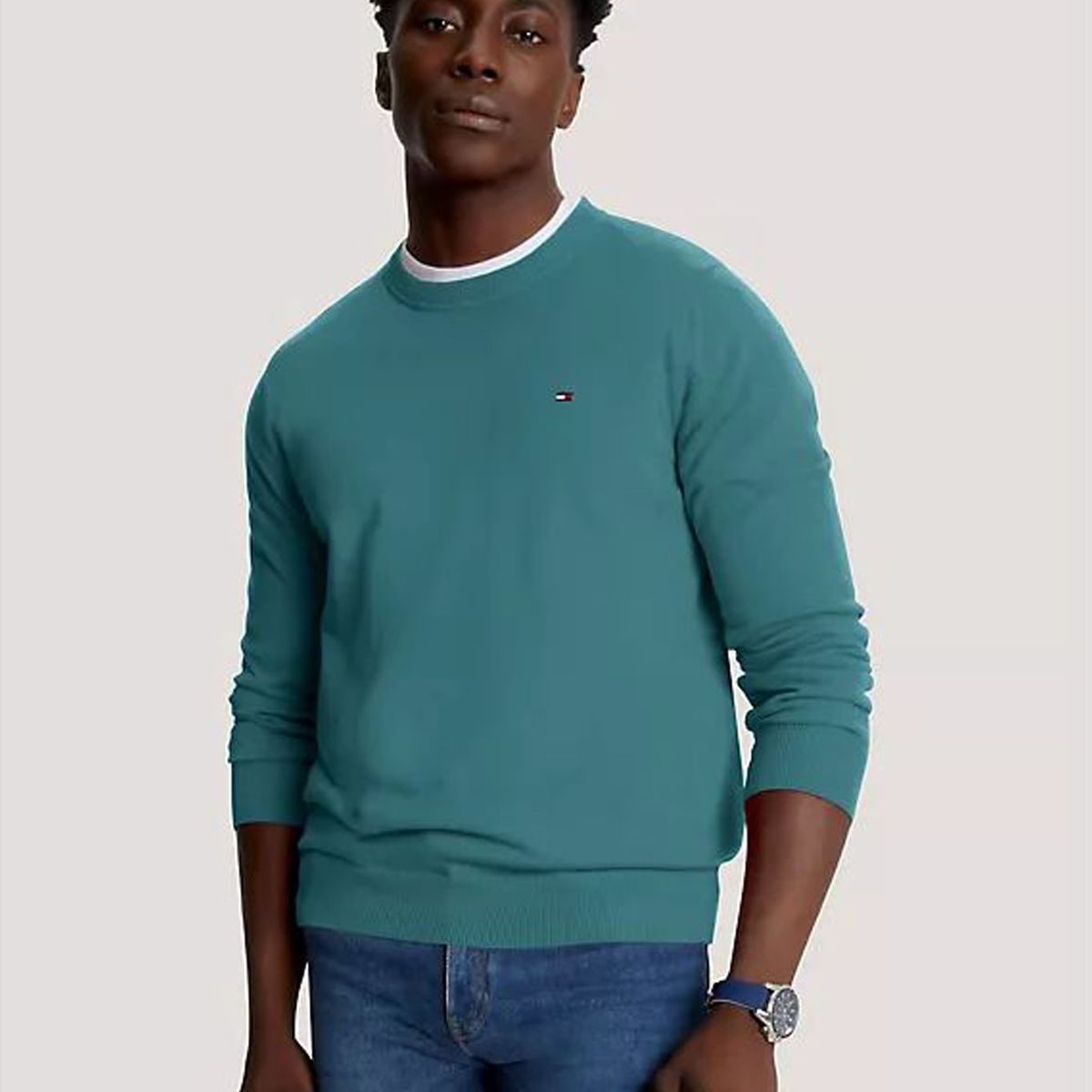 TOMMY HILFIGER - SWEATER  M AMHERST CREW NECK SWEATER