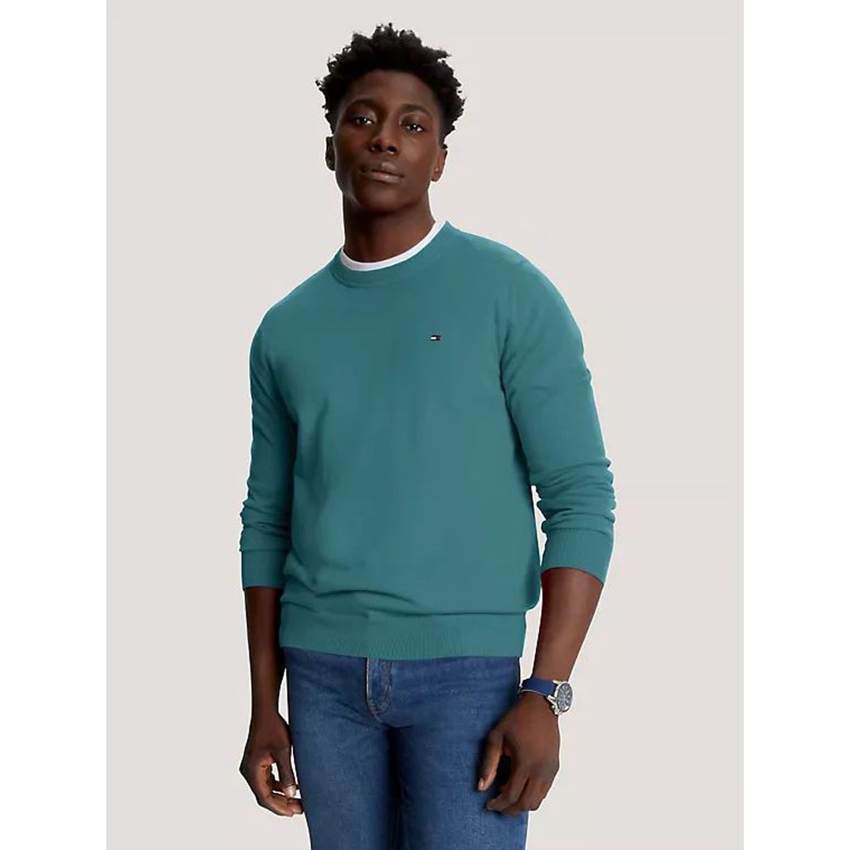 TOMMY HILFIGER - SWEATER  M AMHERST CREW NECK SWEATER
