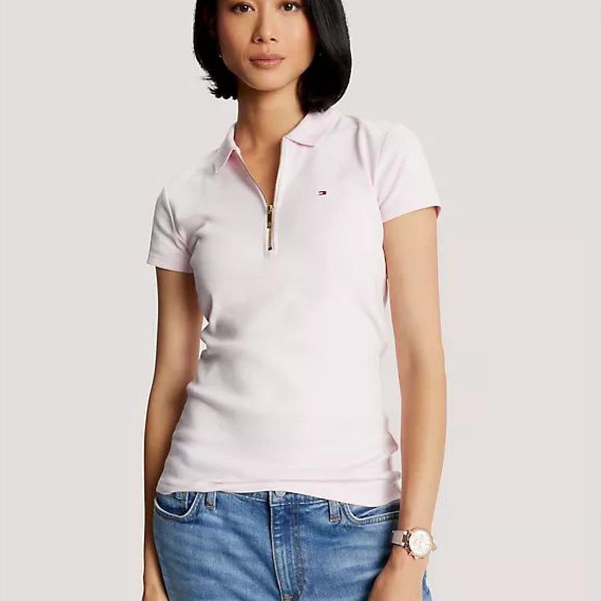 TOMMY HILFIGER - POLO EU MANGO SLIM ZIP POLO