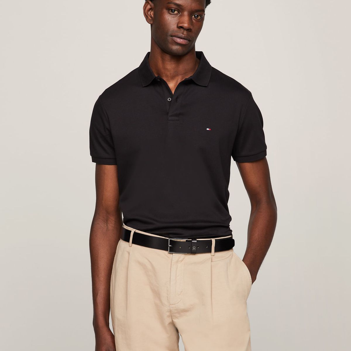 TOMMY HILFIGER - POLO M/C LIQUID COTTON ESSENTIAL REG PO