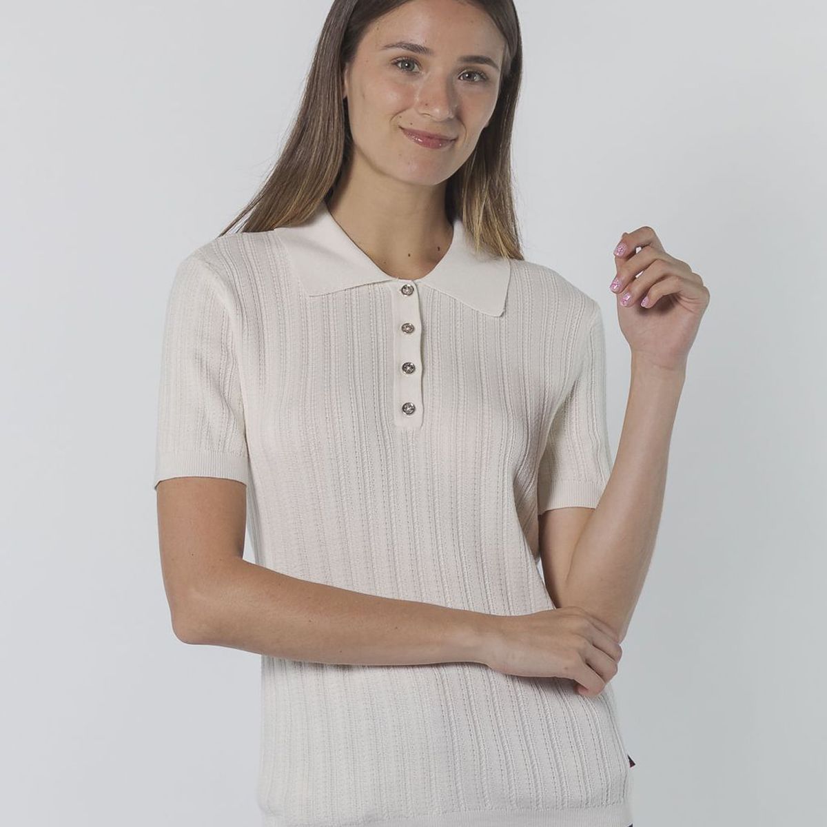 TOMMY HILFIGER - SLD RIB S/S POLO SWTR TH