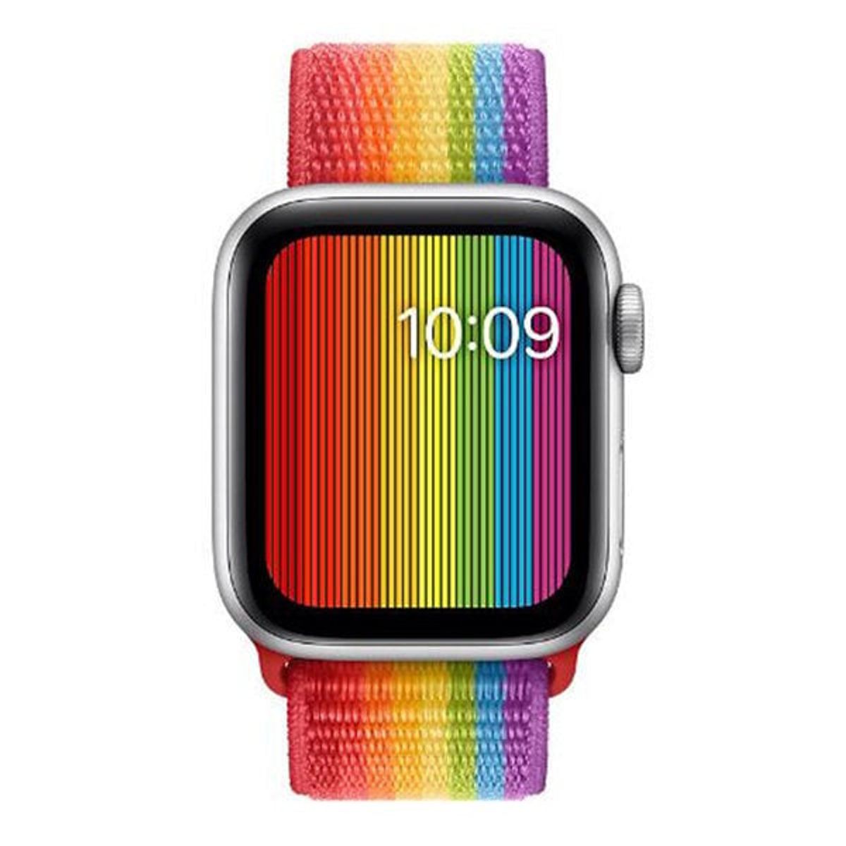 GENERICO - Correa Nylon para Apple Watch 38/40/41mm/(Series 10 42mm) Arcoiris