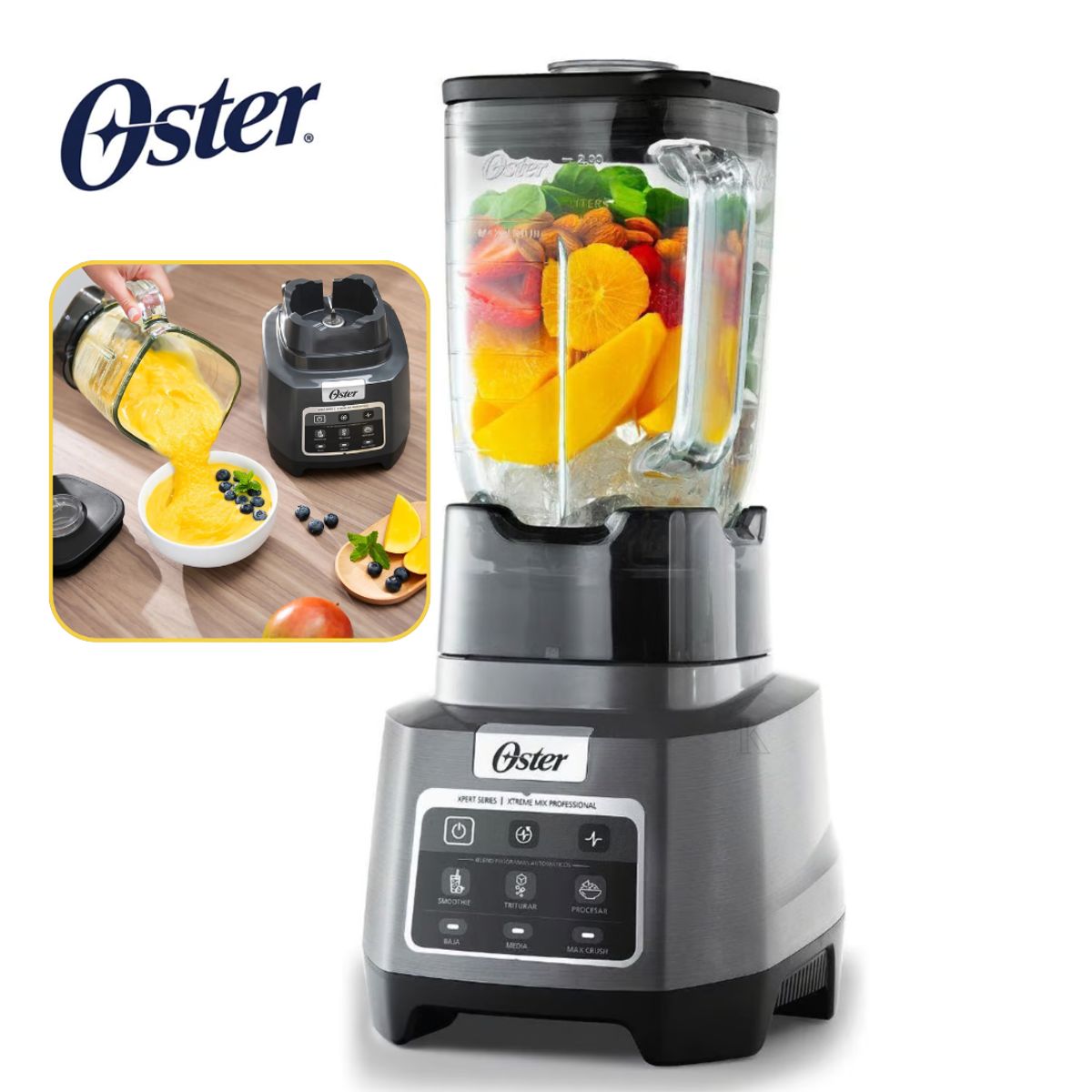 OSTER - Licuadora Oster Profesional de 1500w Xtreme Mix 2 Litros Pica Hielo