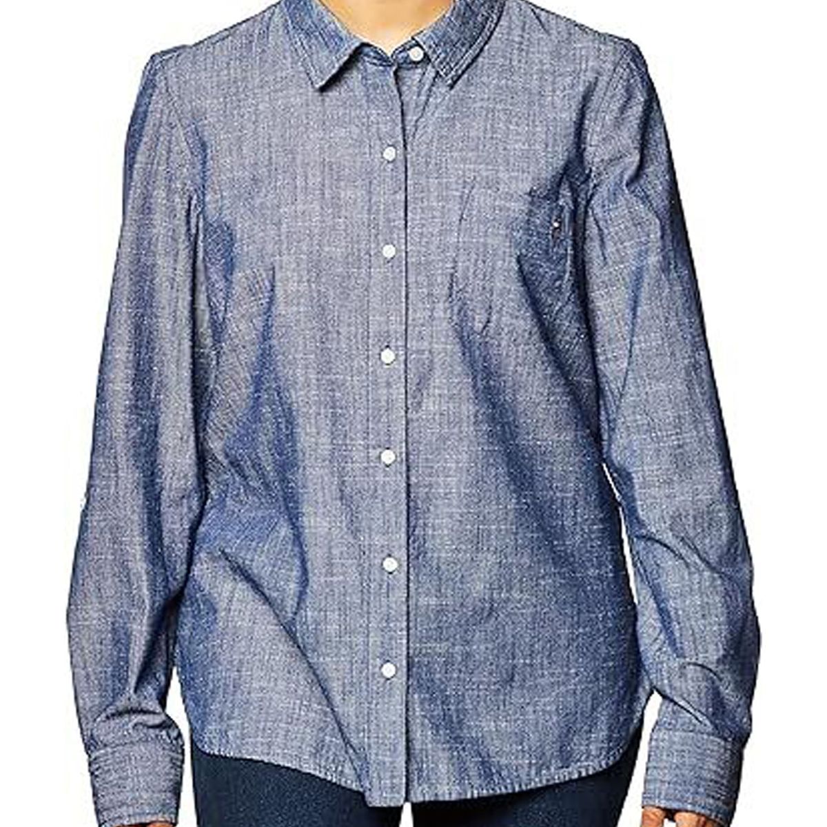 TOMMY HILFIGER - BLUSA ROLL TAB- CHAMBRAY TH