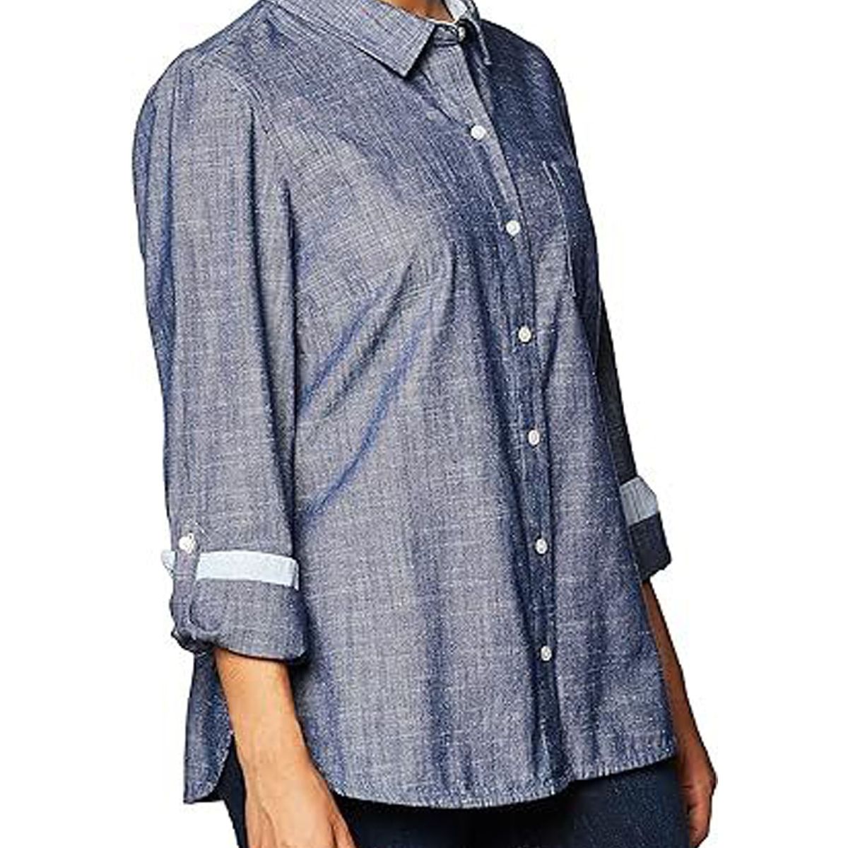 TOMMY HILFIGER - BLUSA ROLL TAB- CHAMBRAY TH