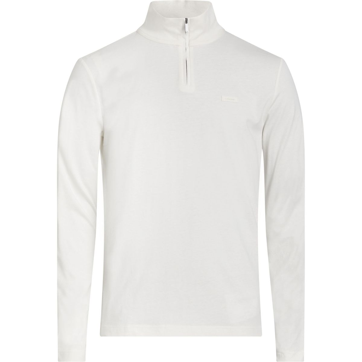 CALVIN KLEIN - CAMISETA SMOOTH COTTON LS ZIP UP