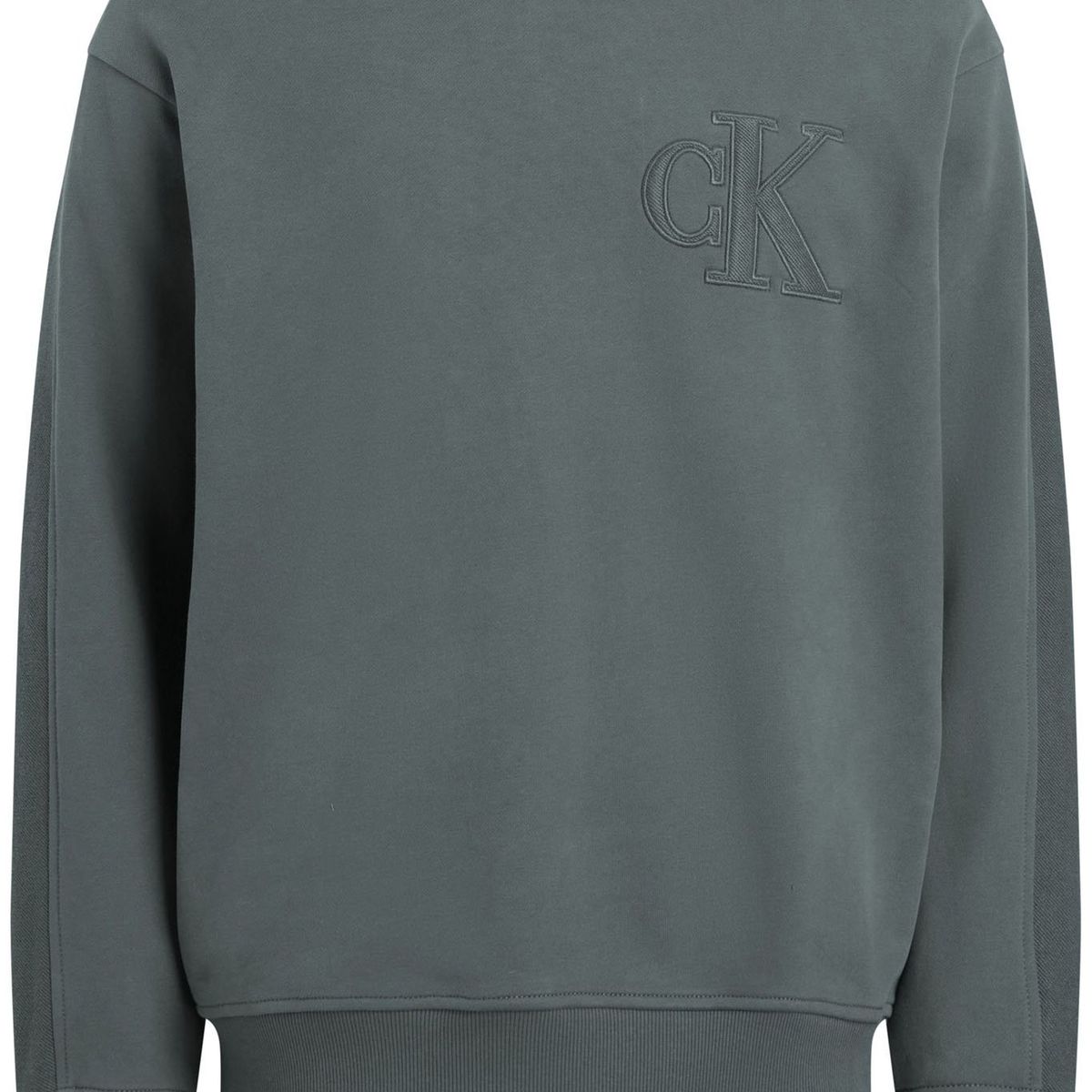 CALVIN KLEIN - SWEATSHIRT CK APPLIQUE CREW NECK