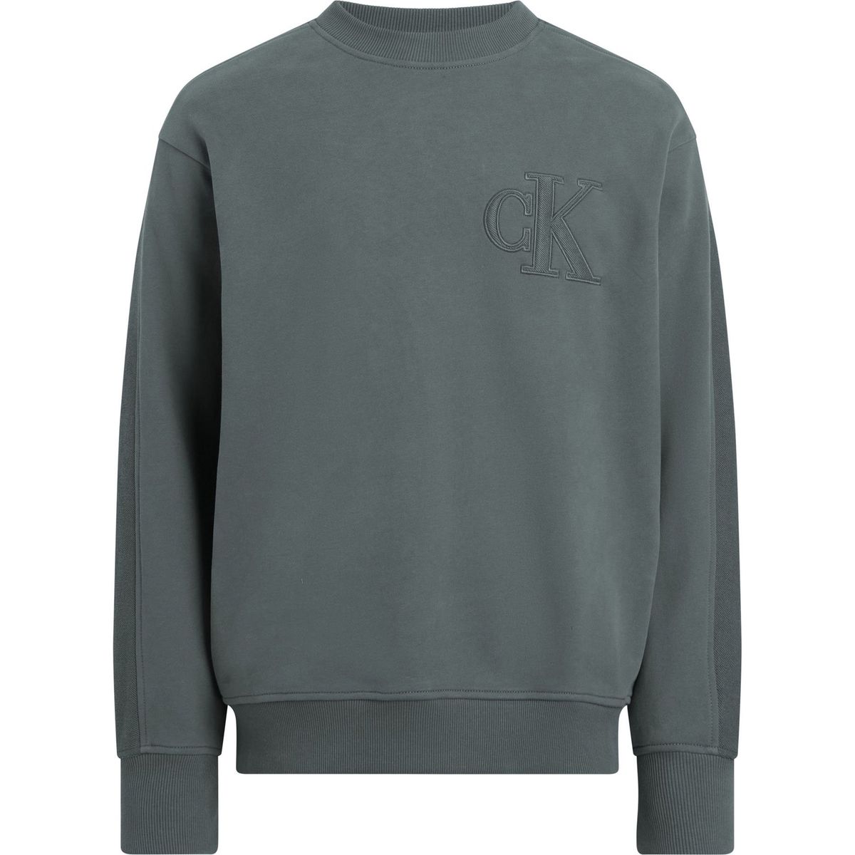 CALVIN KLEIN - SWEATSHIRT CK APPLIQUE CREW NECK