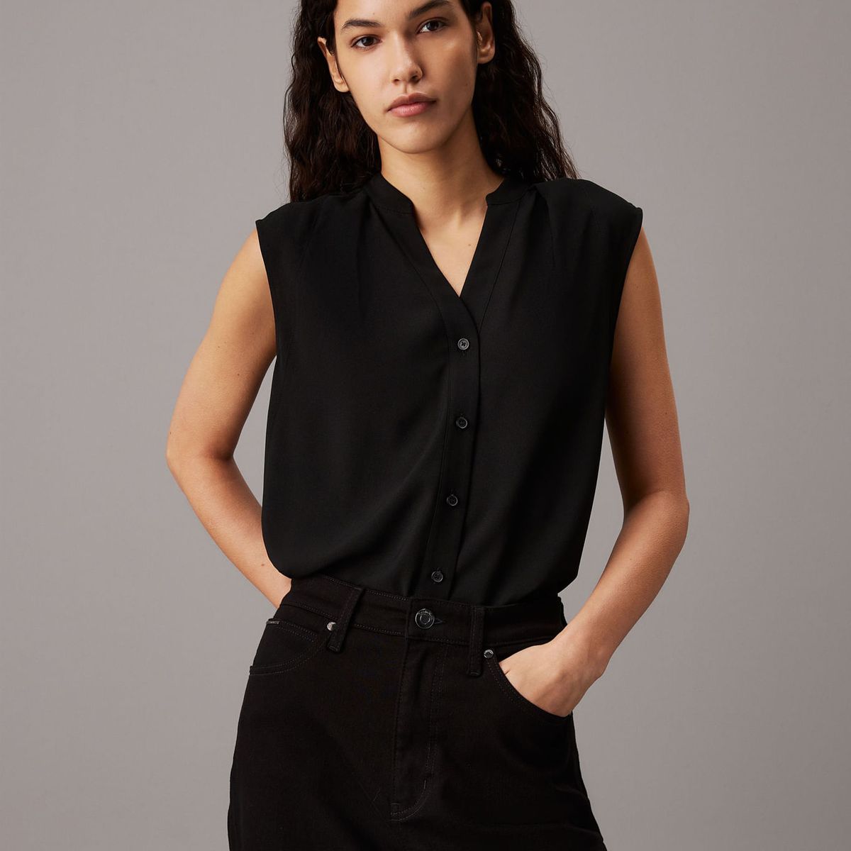 CALVIN KLEIN - BLUSA M/C PARA MUJERES CK