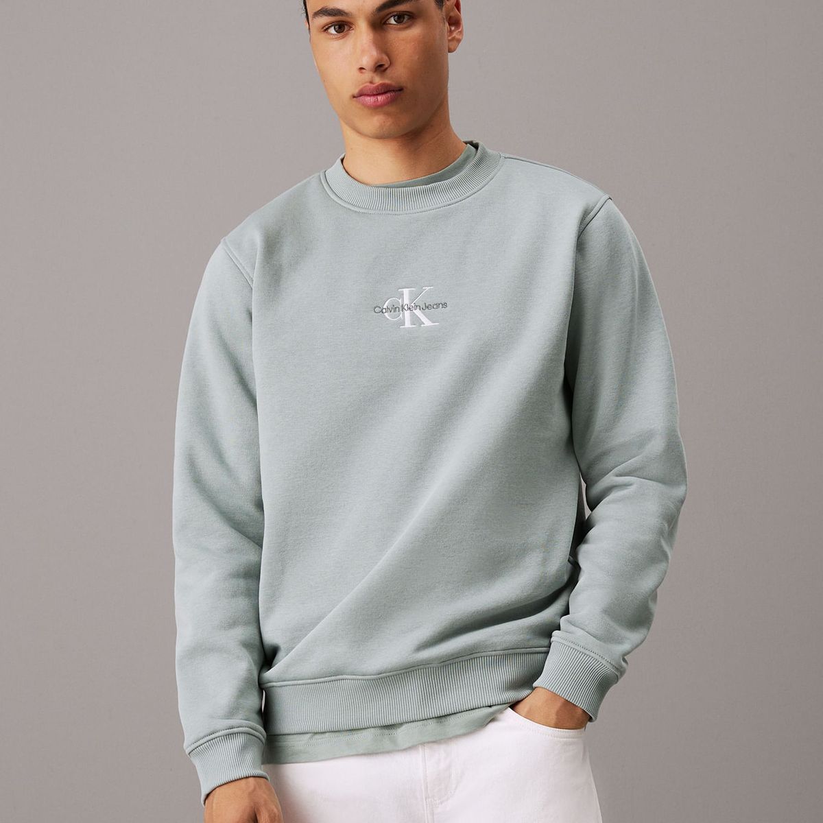 CALVIN KLEIN - SWEATSHIRT MONOLOGO CREW NECK