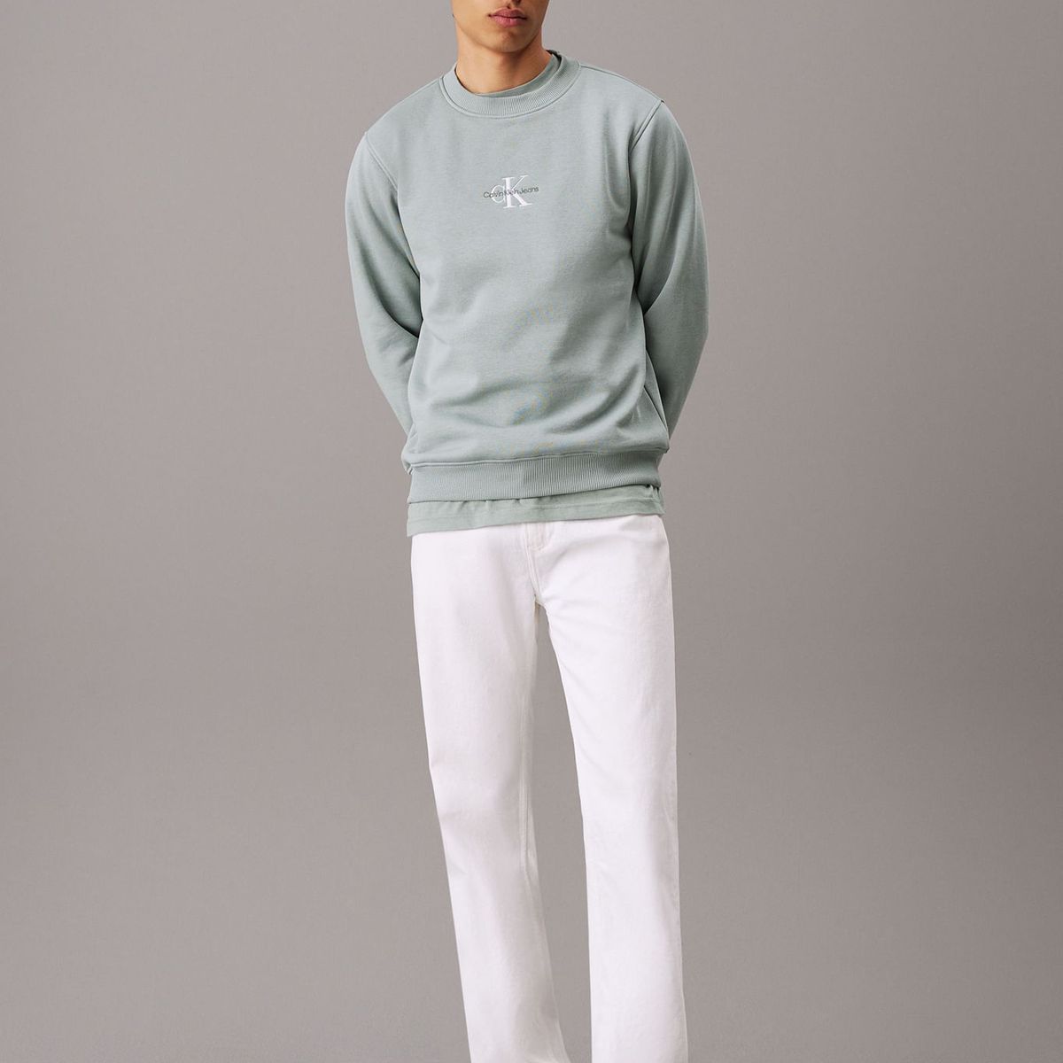 CALVIN KLEIN - SWEATSHIRT MONOLOGO CREW NECK
