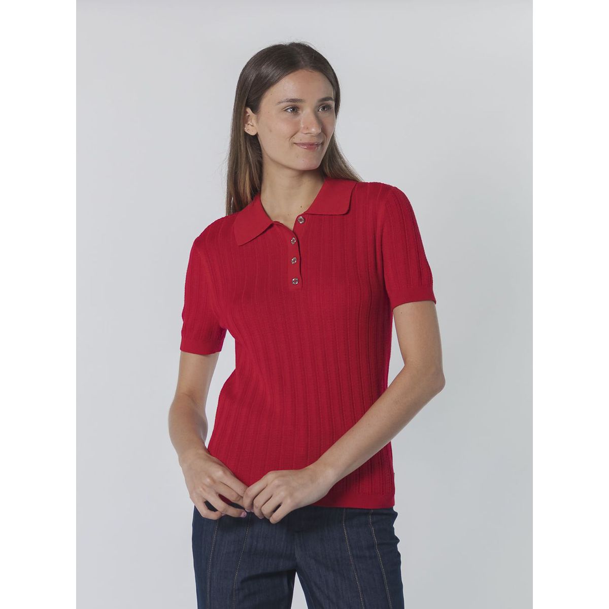 TOMMY HILFIGER - SLD RIB S/S POLO SWTR TH