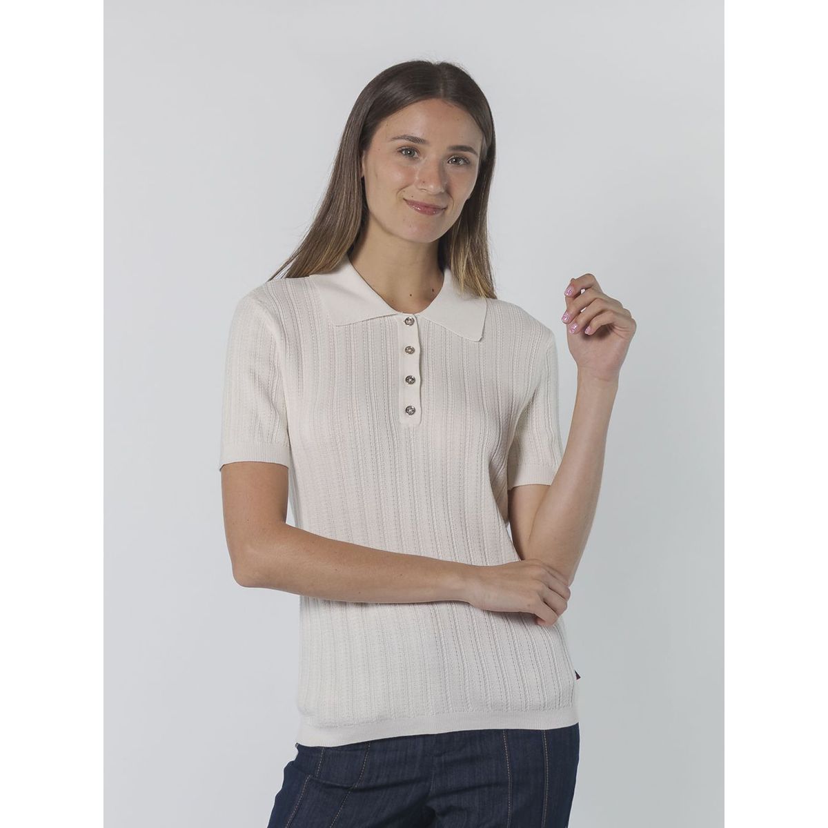 TOMMY HILFIGER - SLD RIB S/S POLO SWTR TH