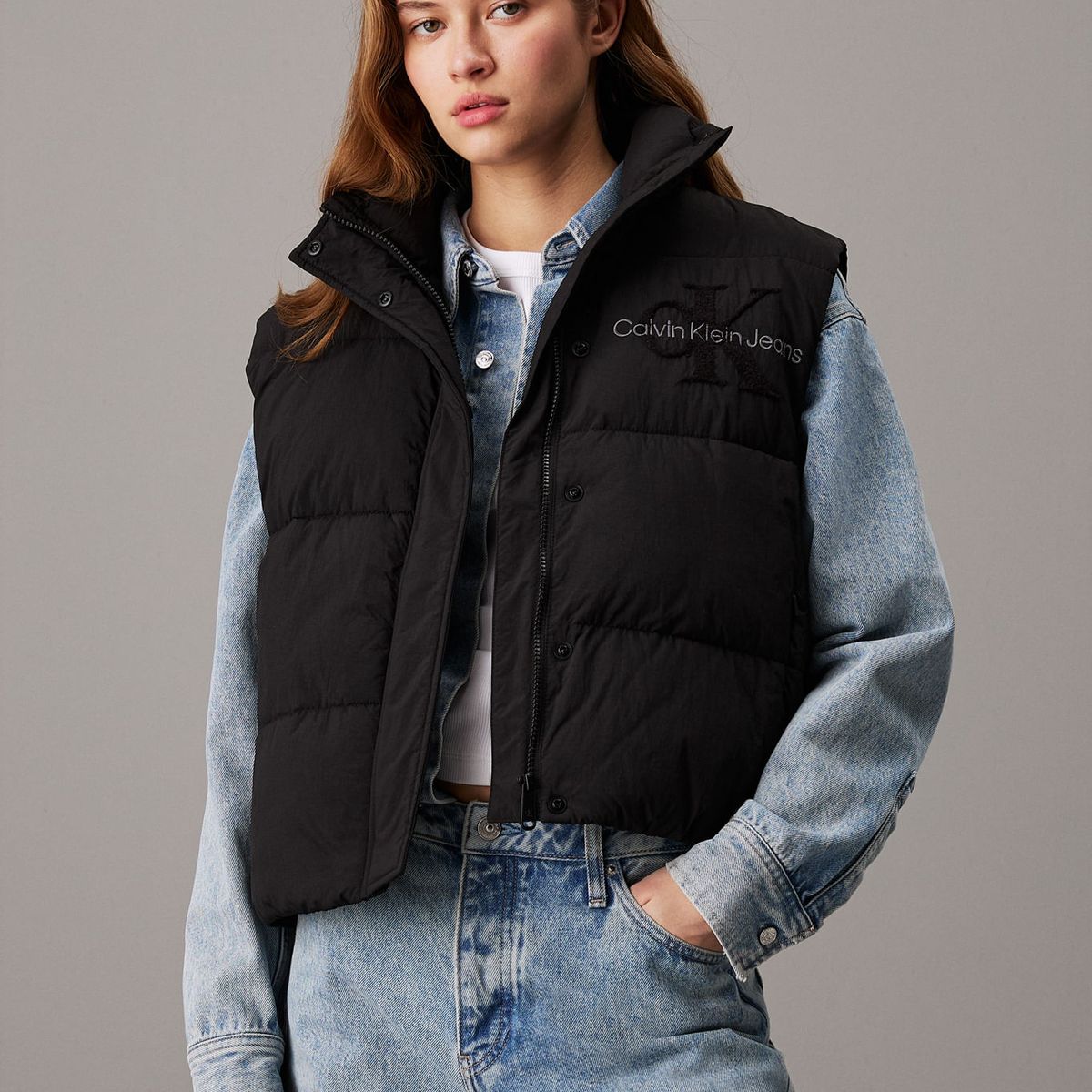 CALVIN KLEIN - CHALECO CHENILLE MONOLOGO VEST