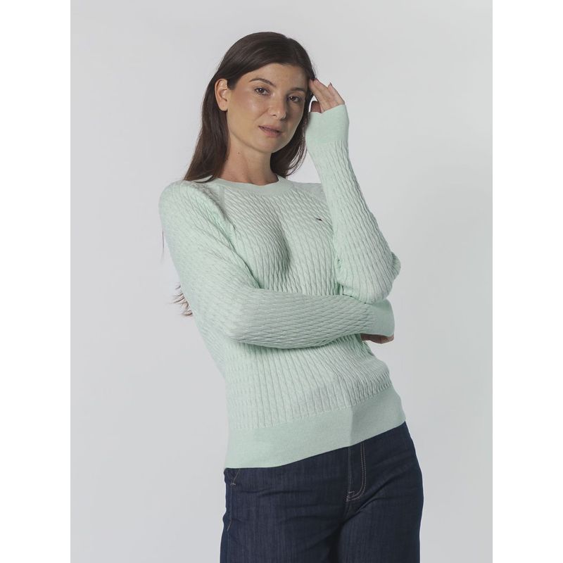 TOMMY HILFIGER - SWEATER CO CABLE C-NK SWEATER