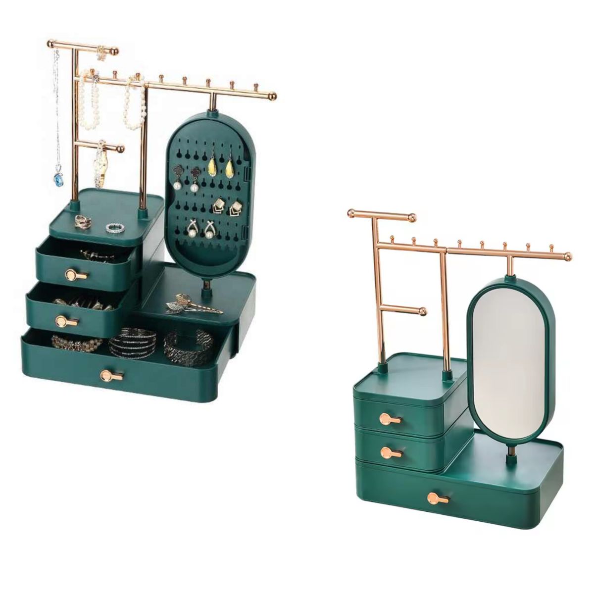 GENERICO - Joyero con cajones porta aretes y ESPEJO