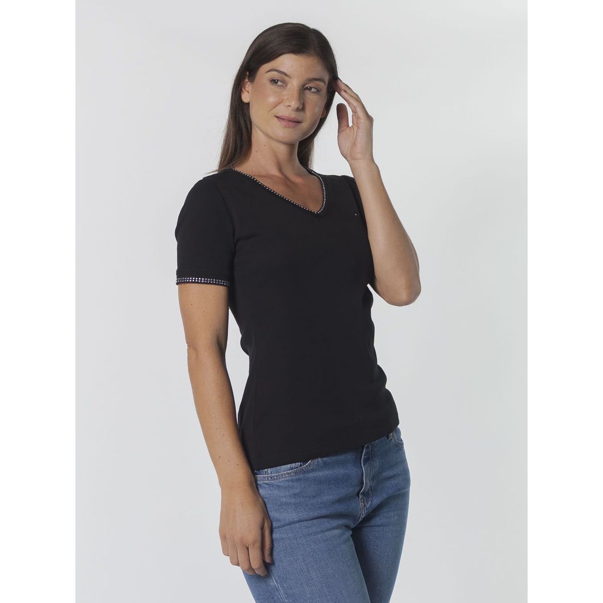 TOMMY HILFIGER - CAMISETA HTFX TRIM VNCK TEE TH