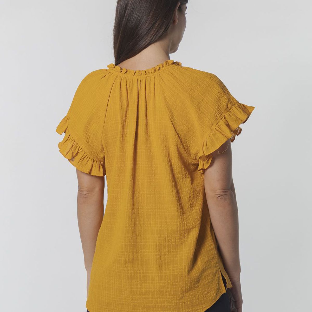 TOMMY HILFIGER - BLUSA SLD PVR W/ RGLN RFFL SLV