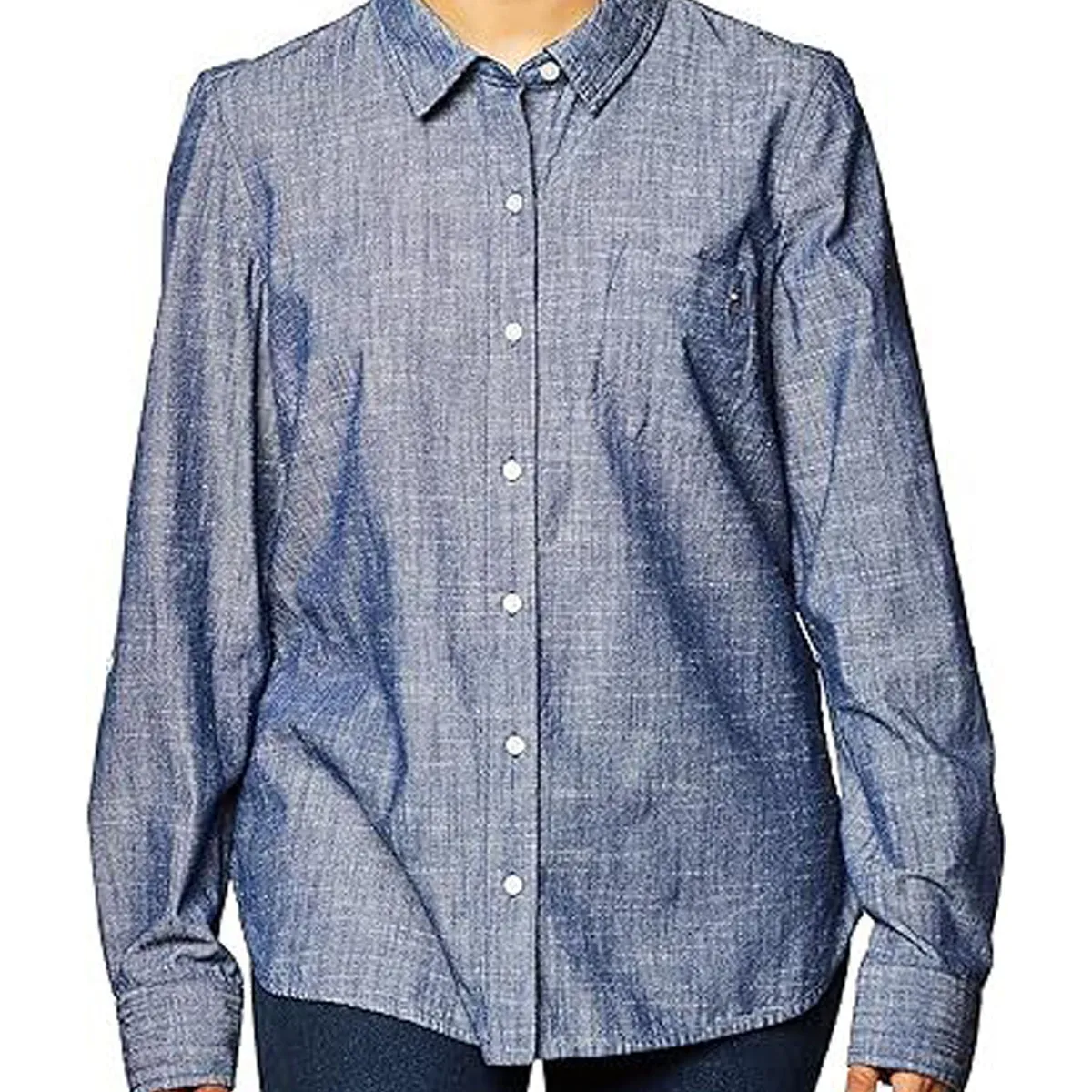 TOMMY HILFIGER - BLUSA ROLL TAB- CHAMBRAY TH