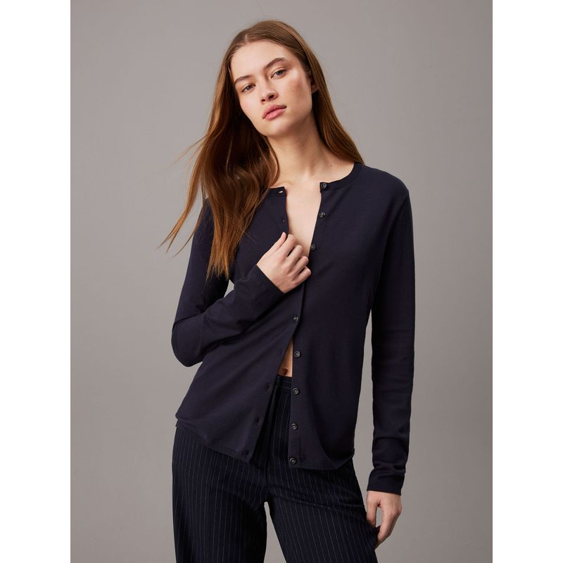 CALVIN KLEIN - SWEATER COMFORT KNIT C-NECK CARDIGAN