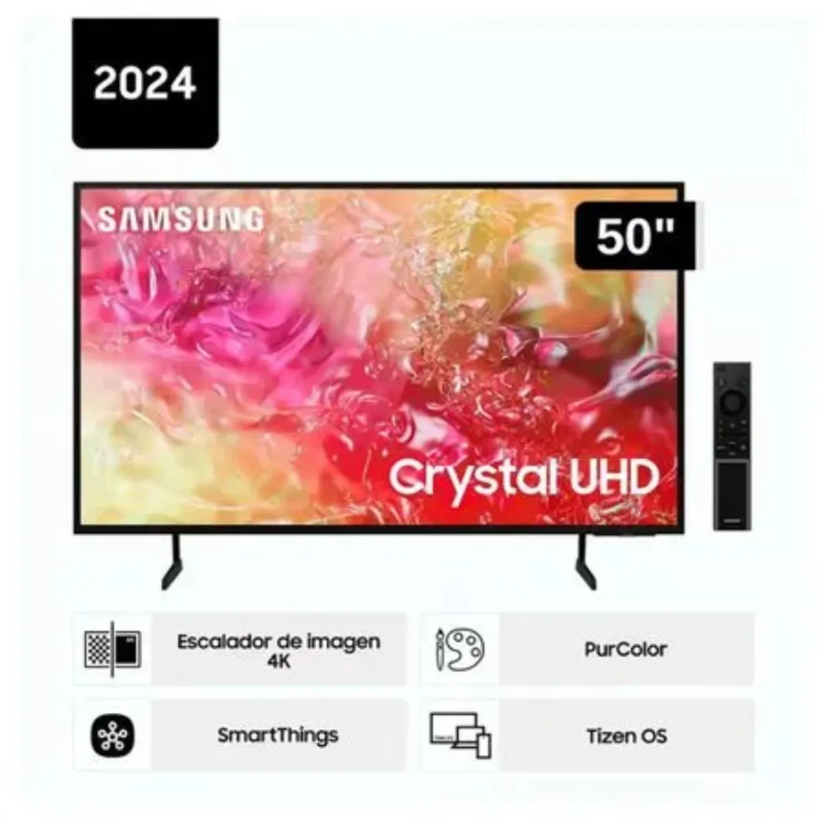 SAMSUNG - Televisor de 50" Smart Tv 4K UHD Tizen OS 2024 Samsung 50DU7000
