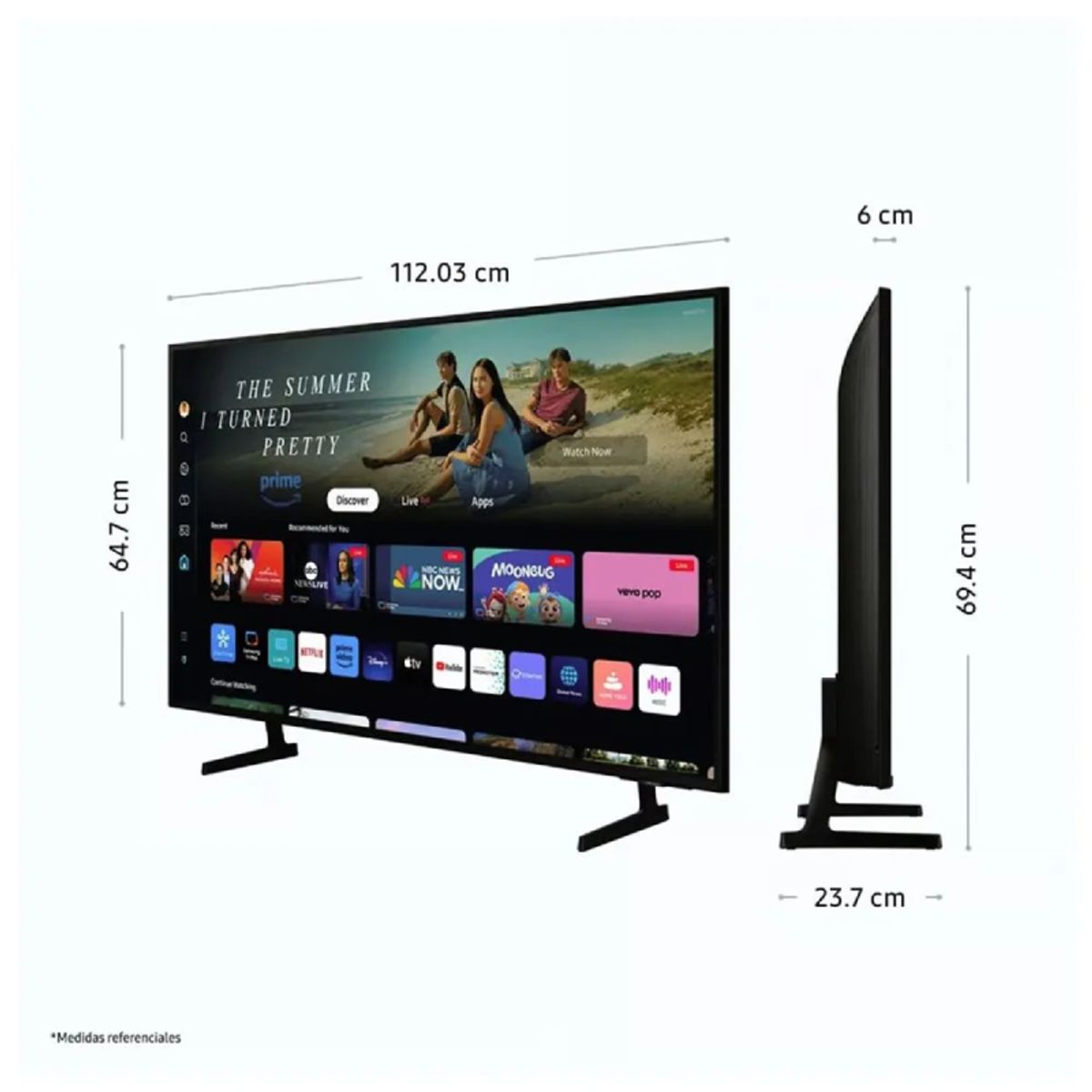 SAMSUNG - Televisor de 50" Smart Tv 4K UHD Tizen OS 2024 Samsung 50DU7000