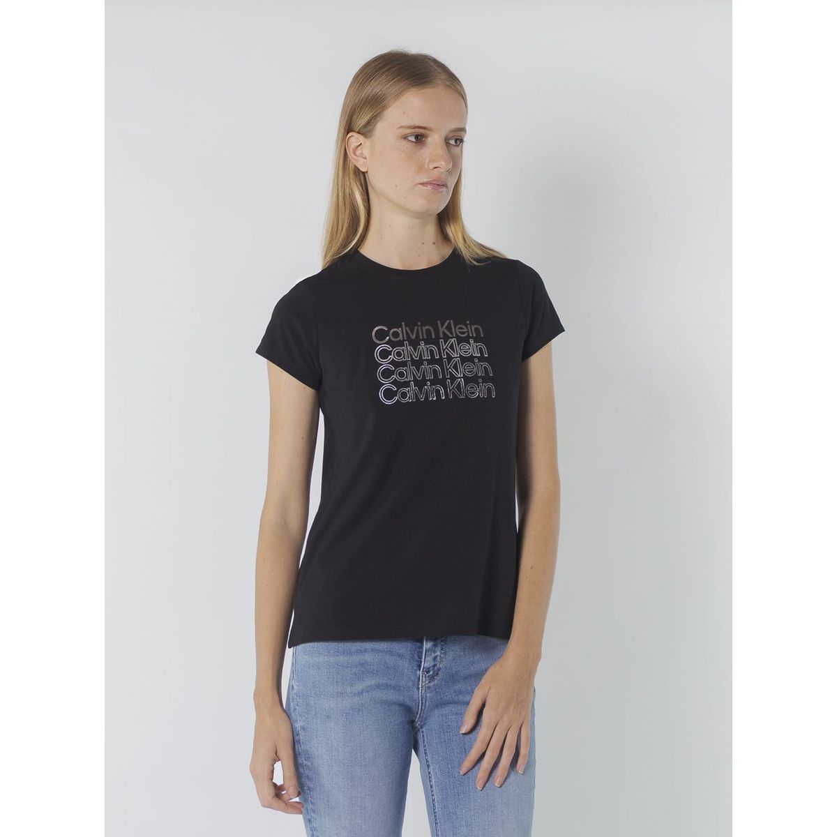 CALVIN KLEIN - CAMISETA  FOIL STACK LOGO