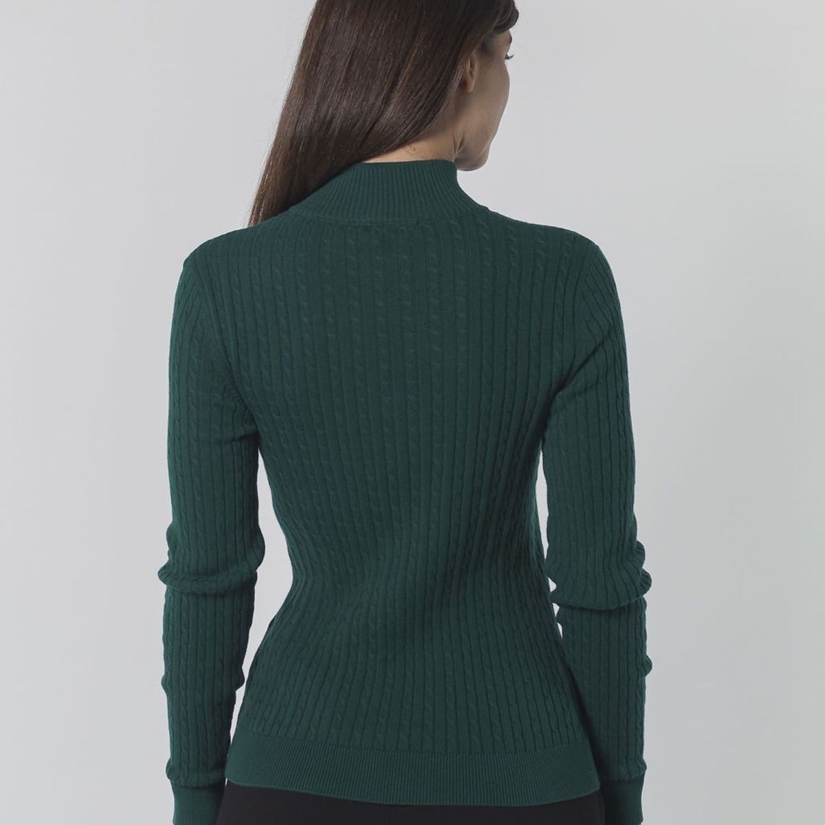 TOMMY HILFIGER - SWEATER 1/4 ZP MCKNK CBL SWTR