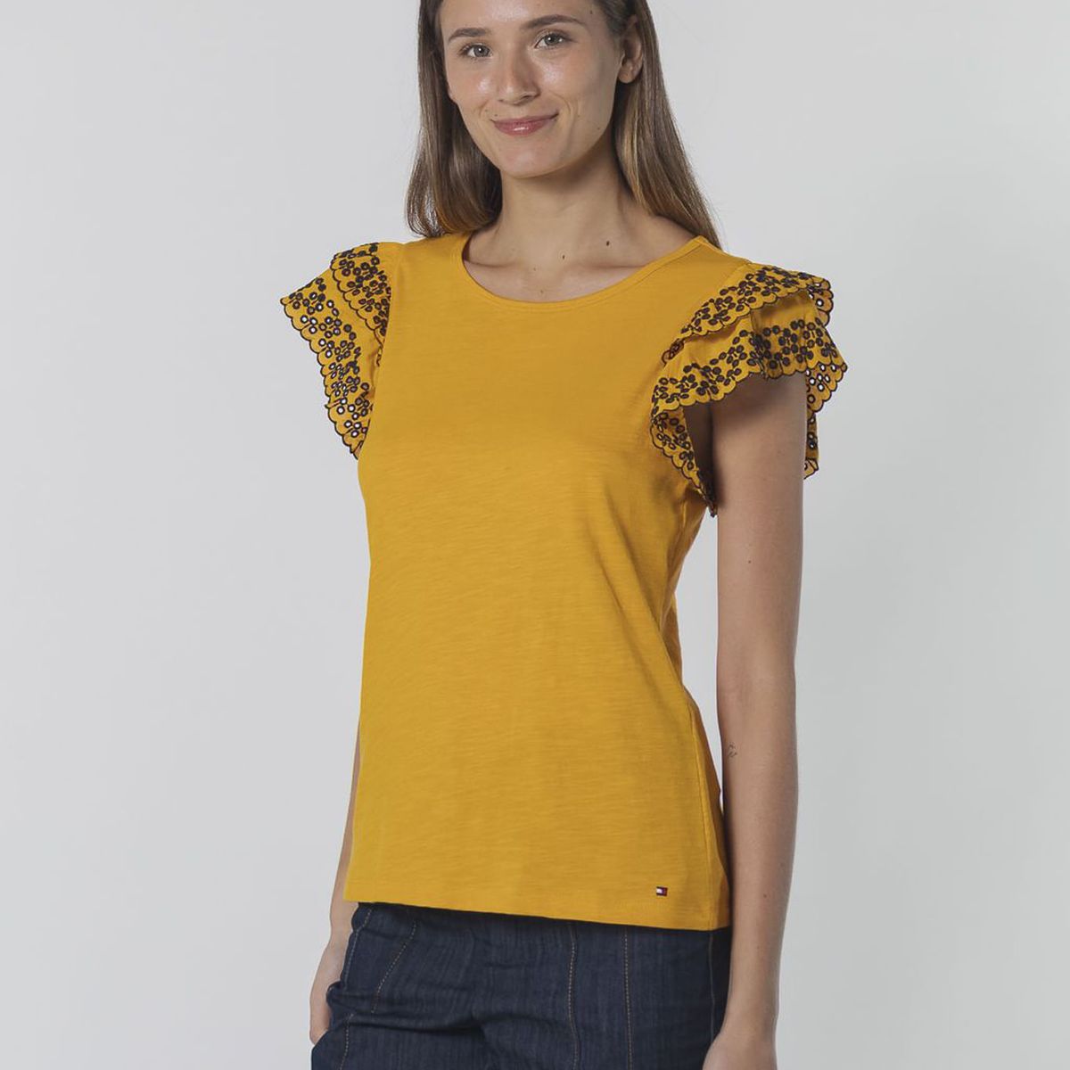 TOMMY HILFIGER - MXMD PUF SLV EYELET WOMENS TH