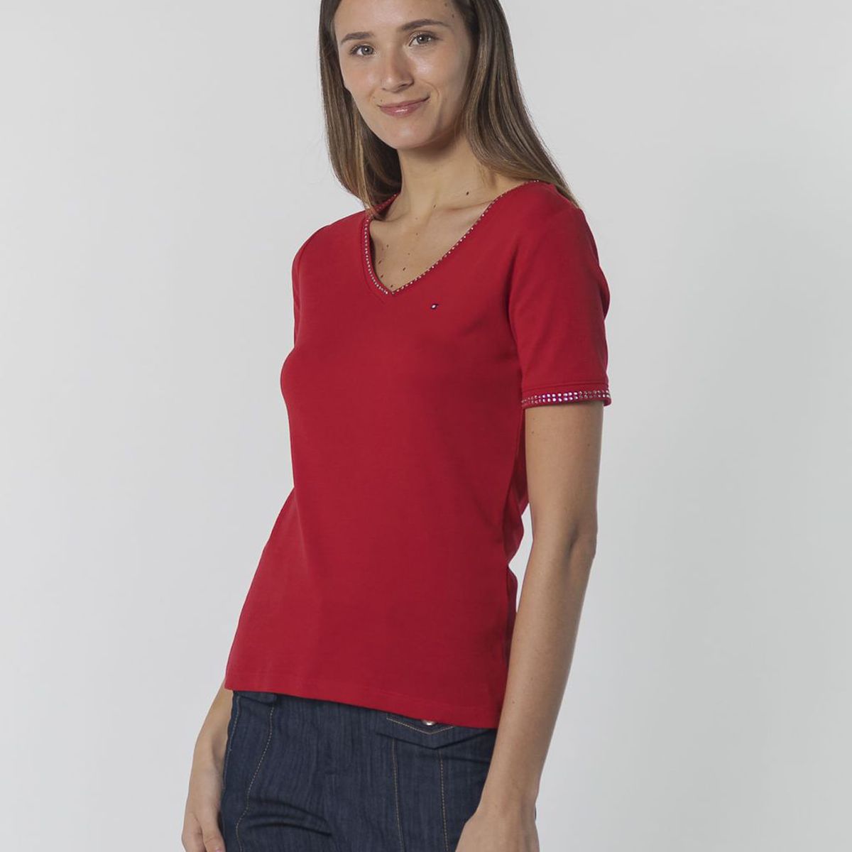 TOMMY HILFIGER - CAMISETA HTFX TRIM VNCK TEE