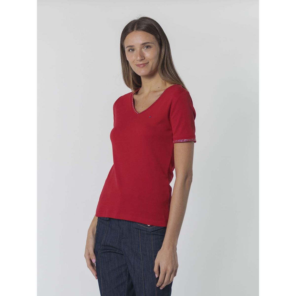 TOMMY HILFIGER - CAMISETA HTFX TRIM VNCK TEE