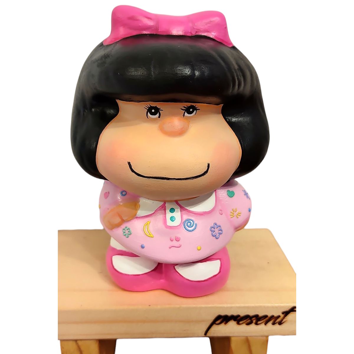 GENERICO - Adorno o alcancía Rosa Mafalda Pintada a Mano - Present