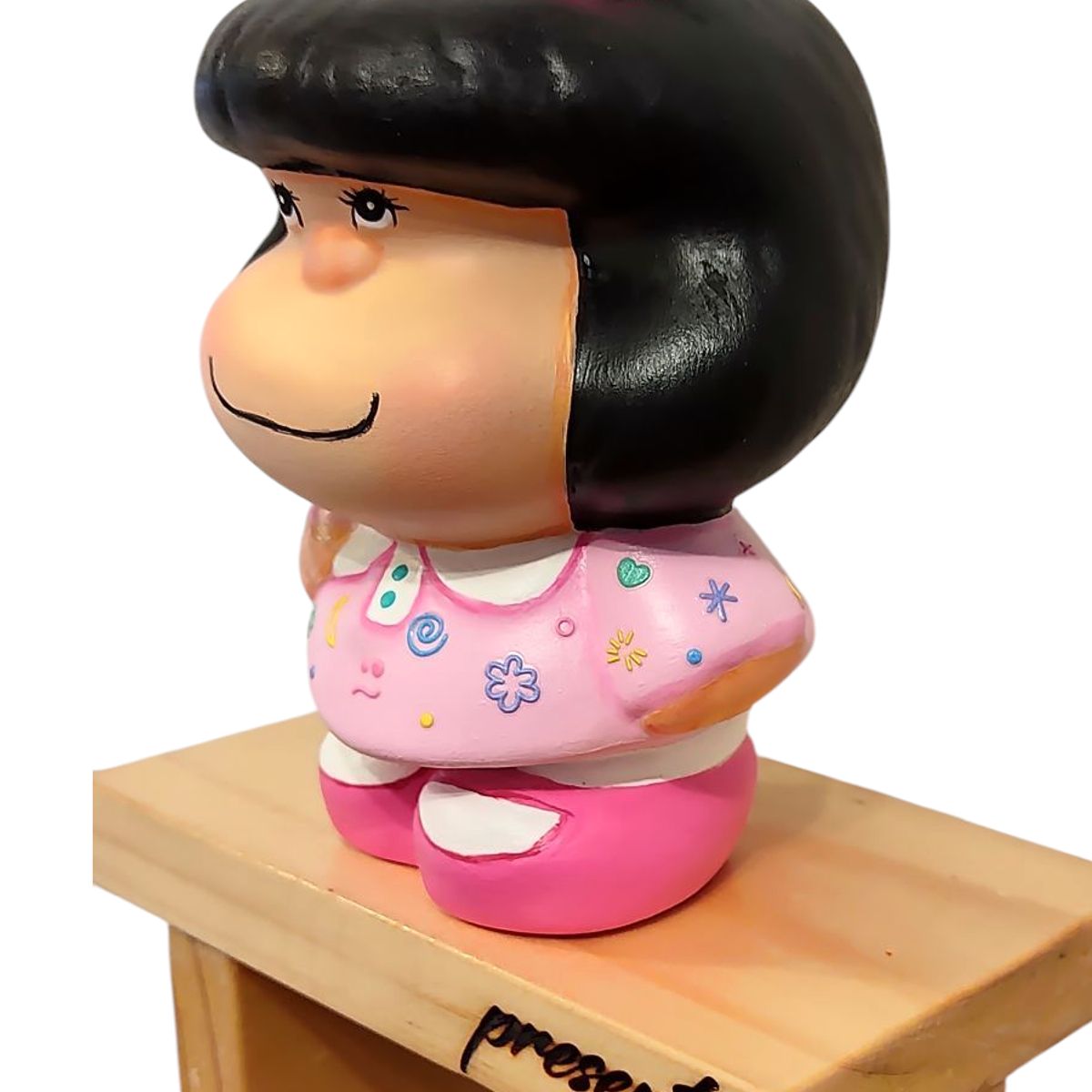 GENERICO - Adorno o alcancía Rosa Mafalda Pintada a Mano - Present