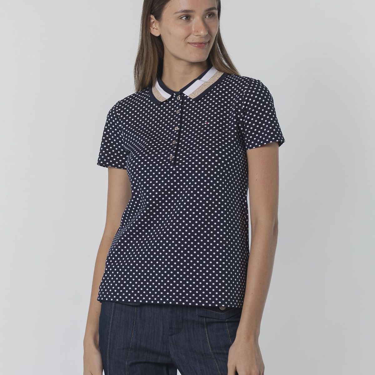TOMMY HILFIGER - S/S DANDY DOT POLO WOMENS TH