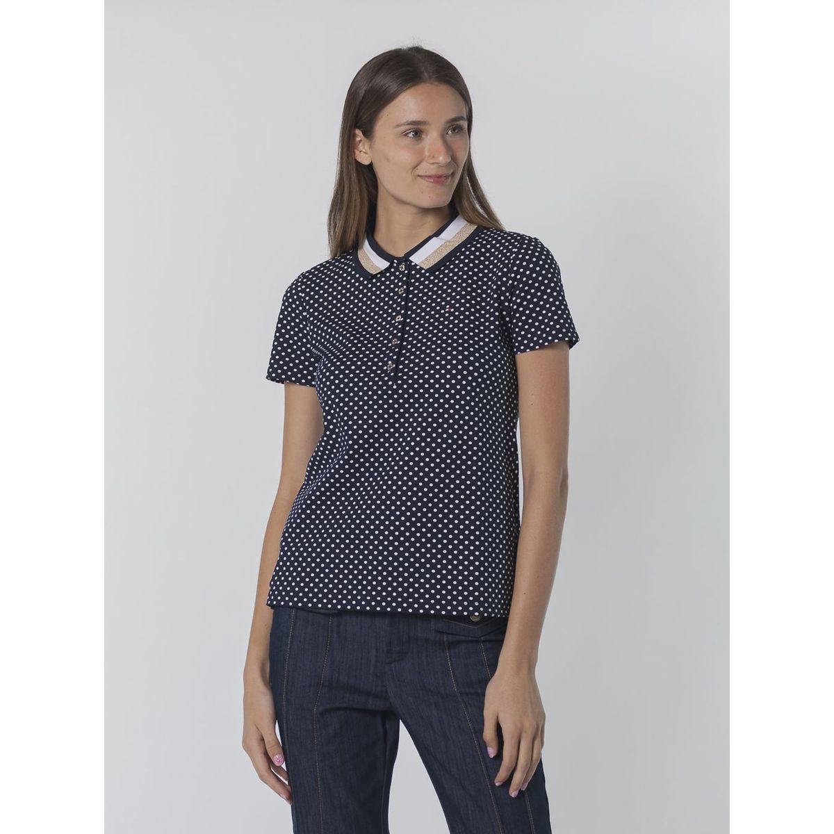 TOMMY HILFIGER - S/S DANDY DOT POLO WOMENS TH