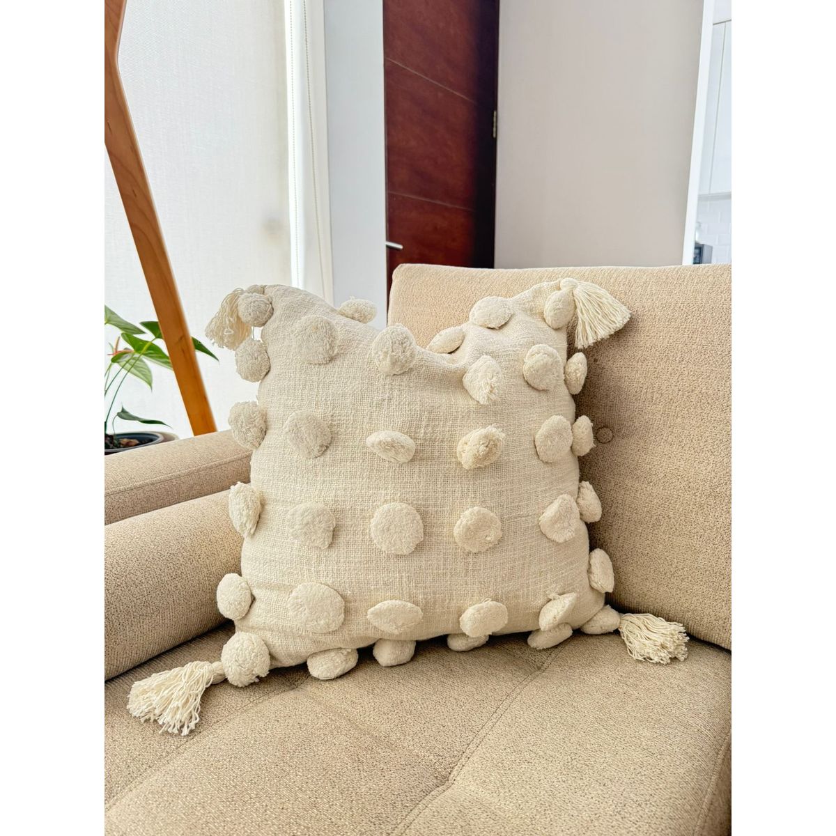 CONCEPTS LIFE - Cojin Pompas Bohemian 45x45 cm