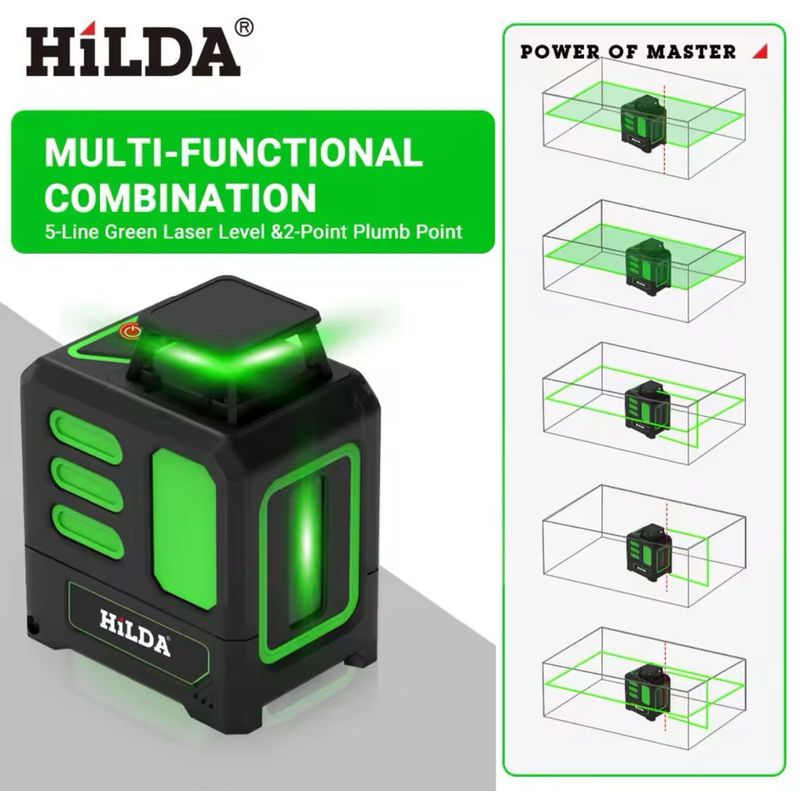 HILDA - HILDA NIVEL LASER 5 LINEAS LASER VERDE ORIGINAL
