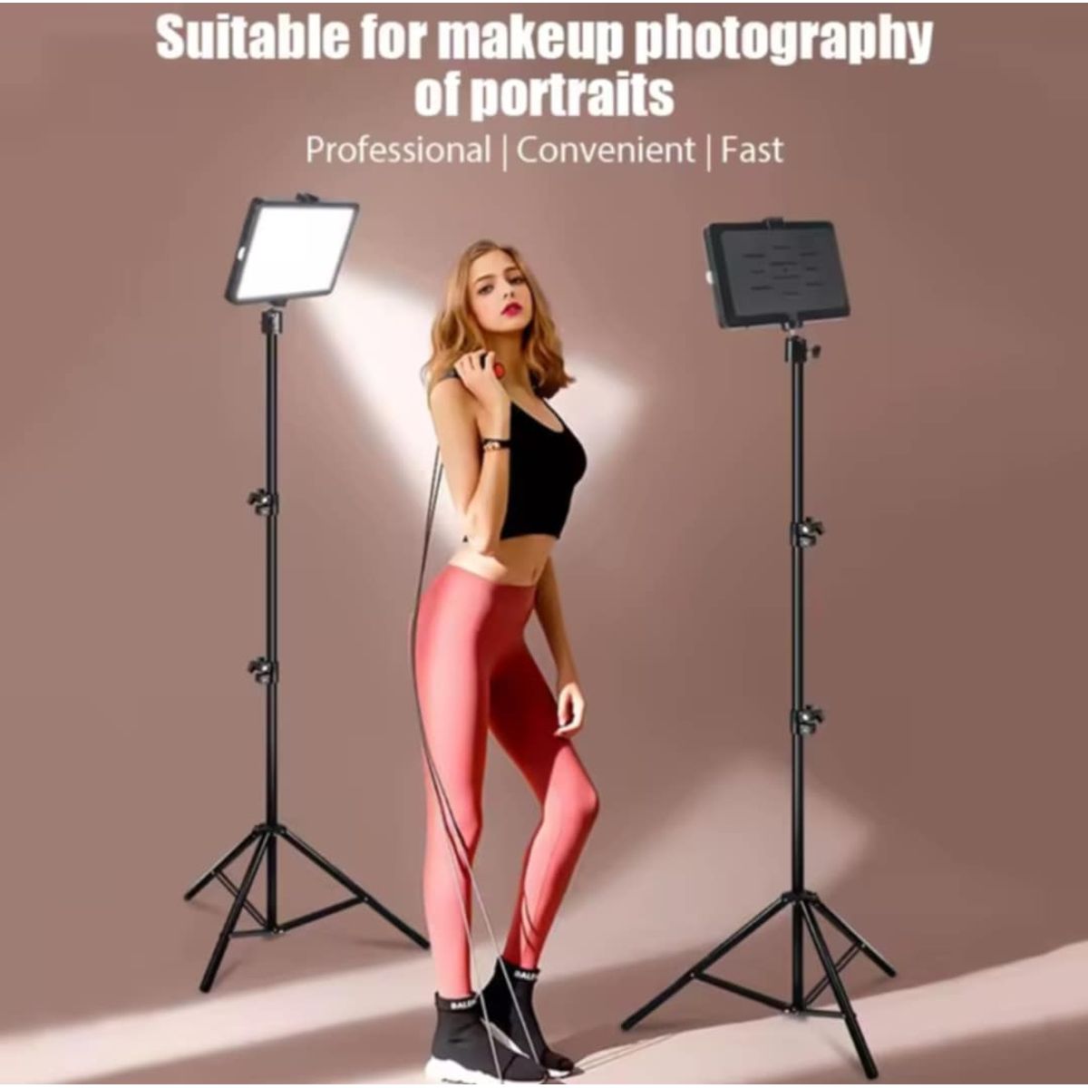 GENERICO - Luz Led Iluminación Soporte Tripode con Fotografía Estudio Grabación