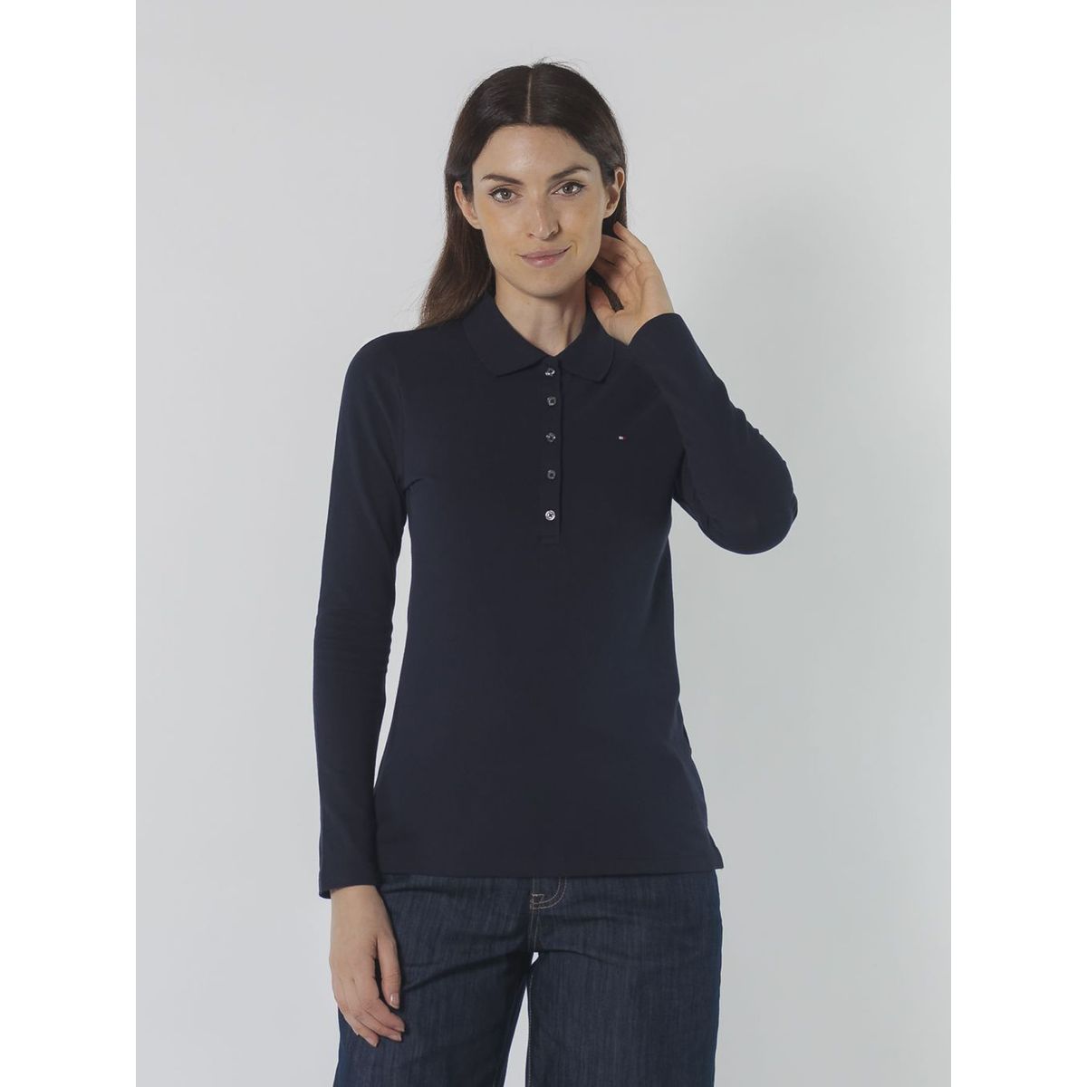 TOMMY HILFIGER - L/S POLO WOMENS POLO M/L TH