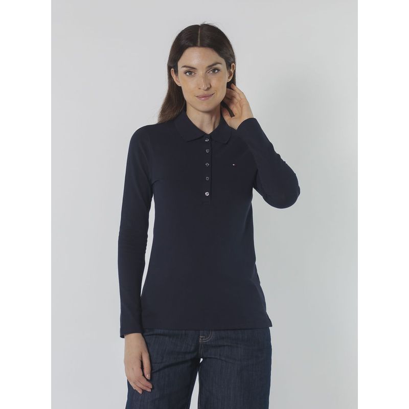 TOMMY HILFIGER - L/S POLO WOMENS POLO M/L TH