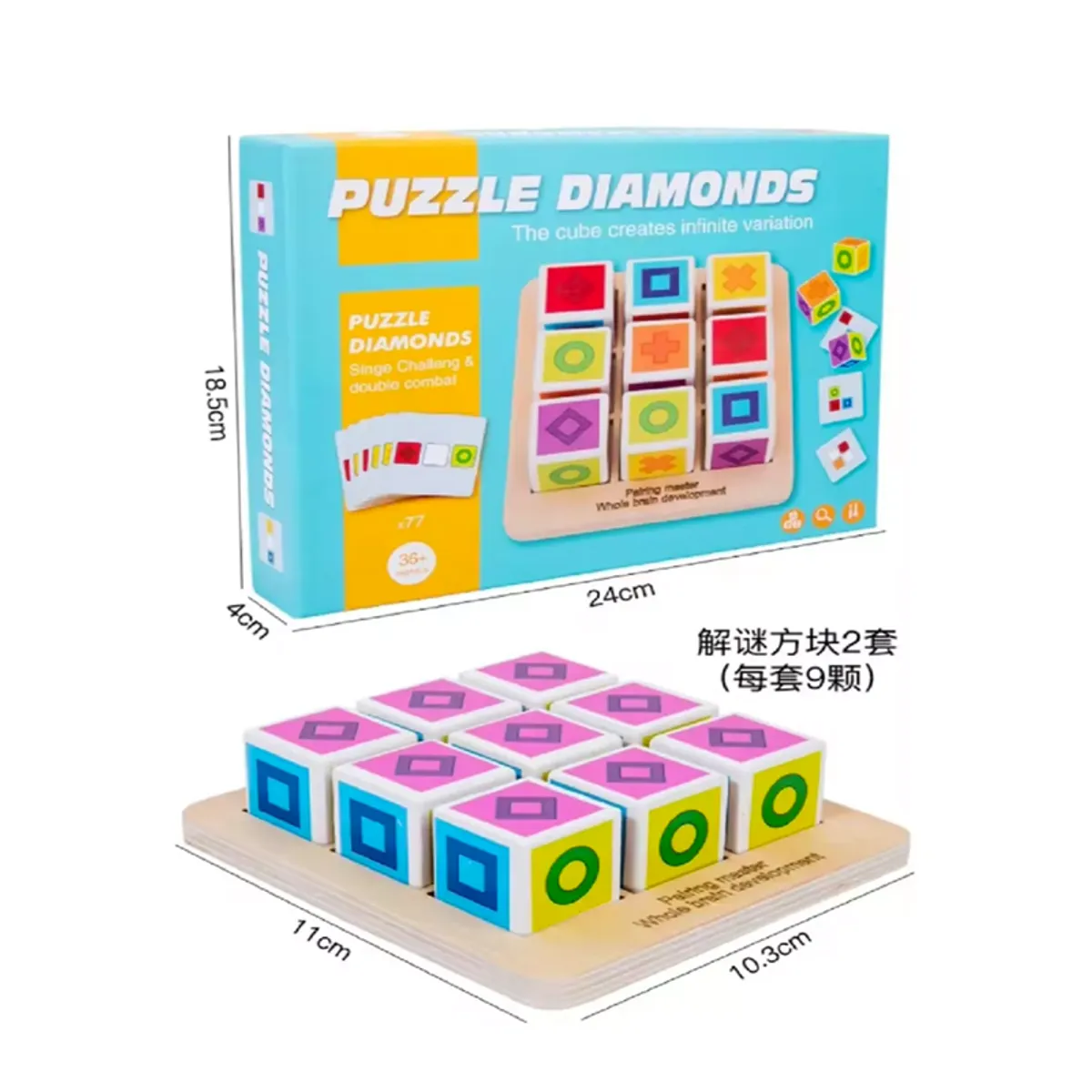 GENERICO - Puzzle Diamonds Juego de Cubos Creativos