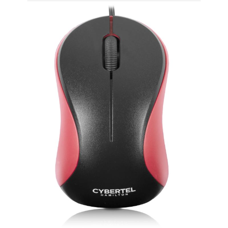 CYBERTEL - Mouse Optico Alambrico HAMILTON CYB M209k USB Rojo CYBERTEL